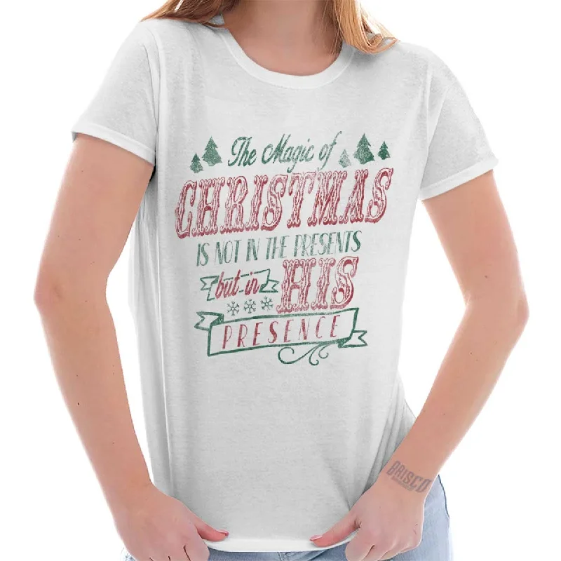 His Presence Christmas Ladies T Shirt