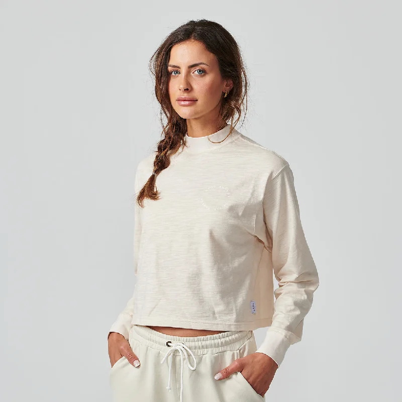 LONG SLEEVE CROP TEE Turtledove