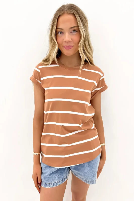 Manly Stripe Tee Clay