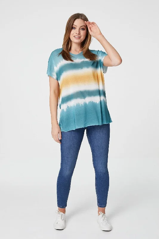 Tie Dye V-Neck Slouchy T-Shirt