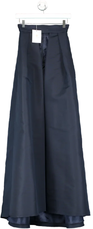 ALEXIA MARÍA Blue Silk Faille Convertible Skirt UK 4