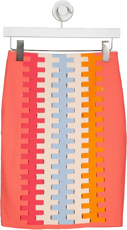 Marc Cain Pink Multicoloured Coral Mini Skirt UK S