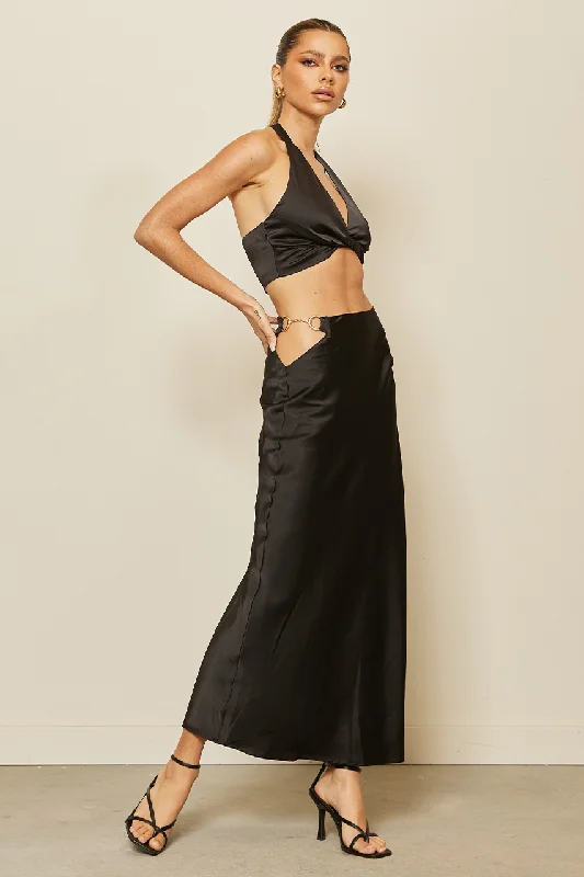 Remi Slip Skirt - Black