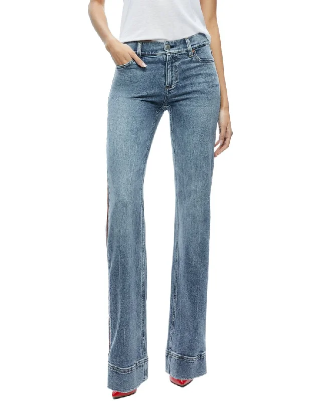 alice + olivia Rey Low-Rise Wide Leg Jean