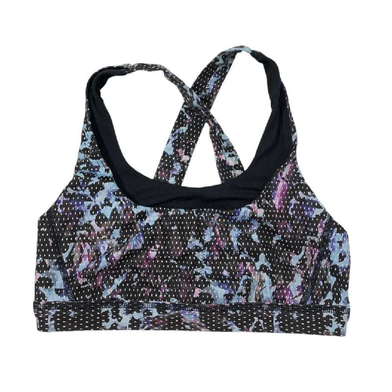 Athletic Bra By Lululemon In Black & Blue, Size: 6