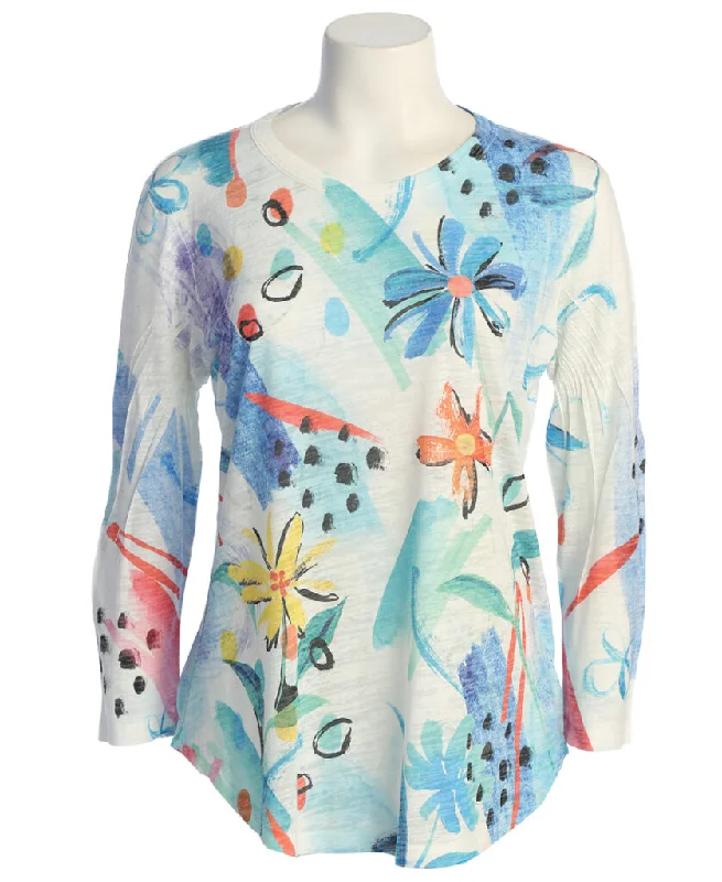 Jess & Jane "Flora" Burnout Tunic Top - AJ2-1918