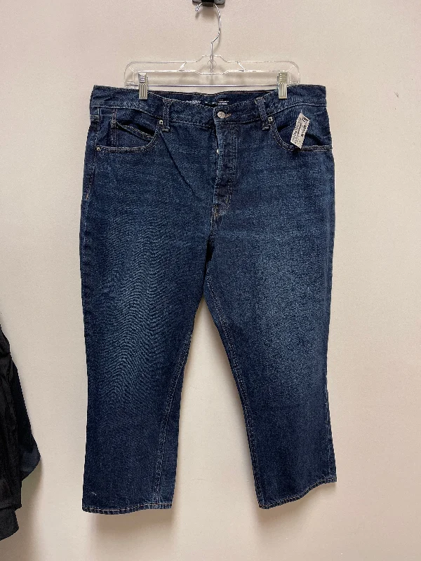 Jeans Straight By Old Navy In Blue Denim, Size: 16