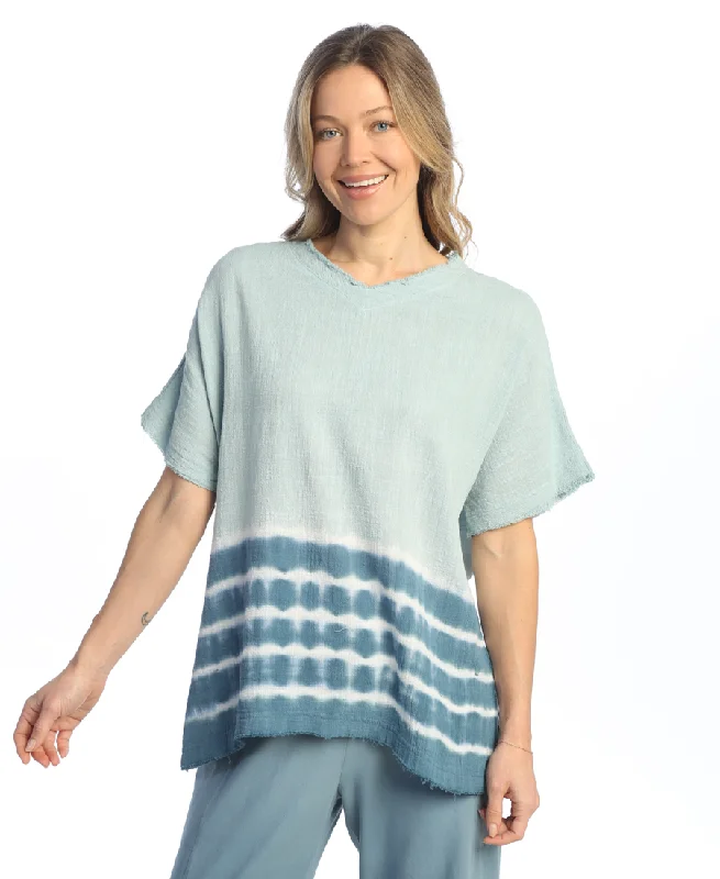 Jess & Jane "Fade" Tie-Dye Mineral Washed Gauze Top - M92-2023