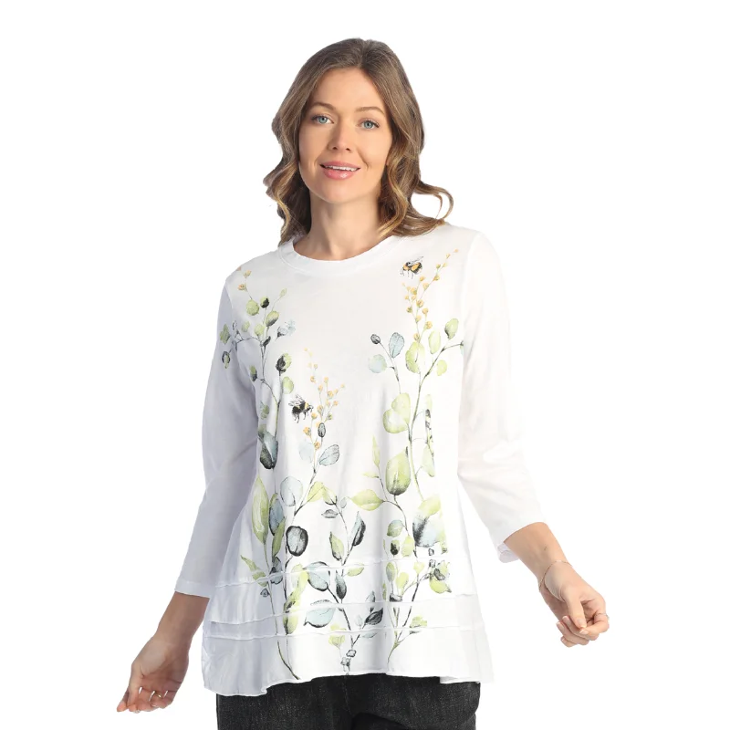 Jess & Jane "Kelly" Floral Print Layered Tunic Top - M66-1831