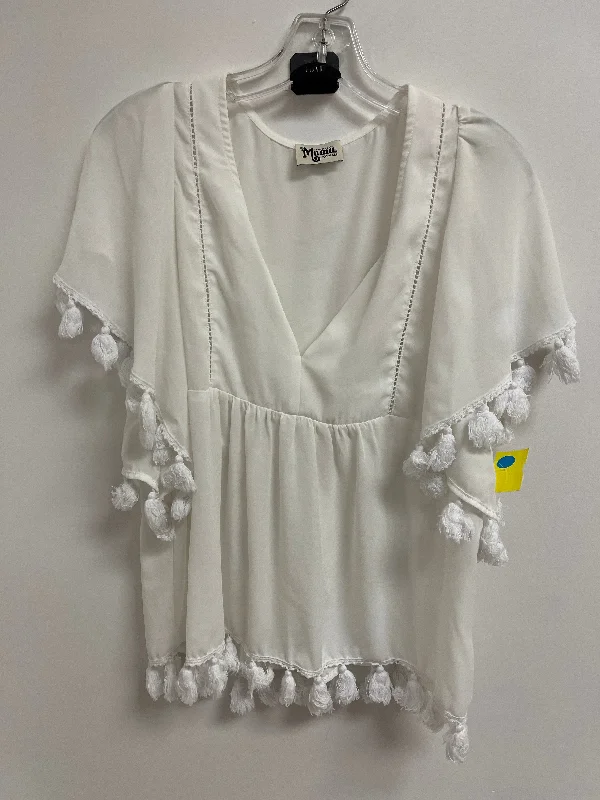 Top Short Sleeve By Show Me Your Mumu In White, Size: Xs