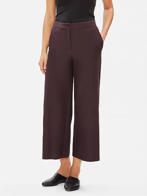 Ankle Wide Pant In Cassis