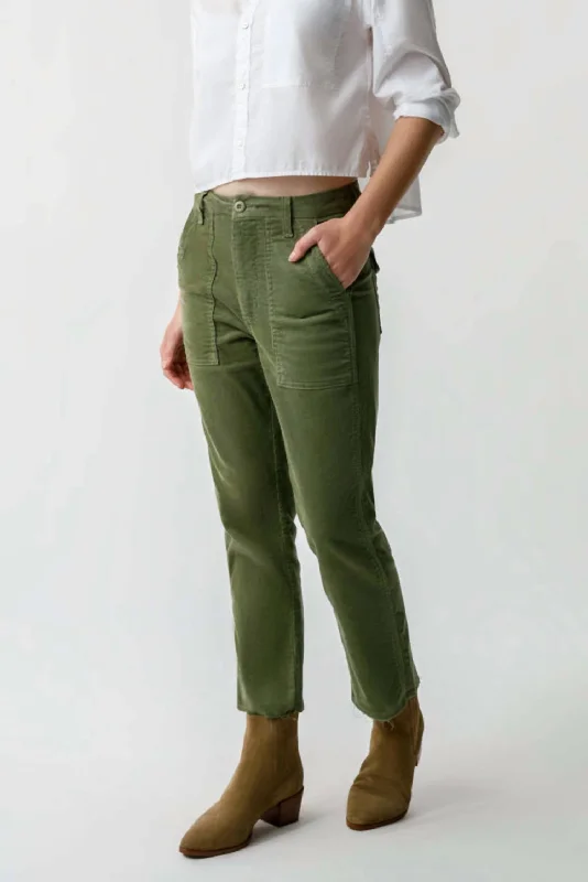 Cord Easy Army Trouser In Tea Leaf