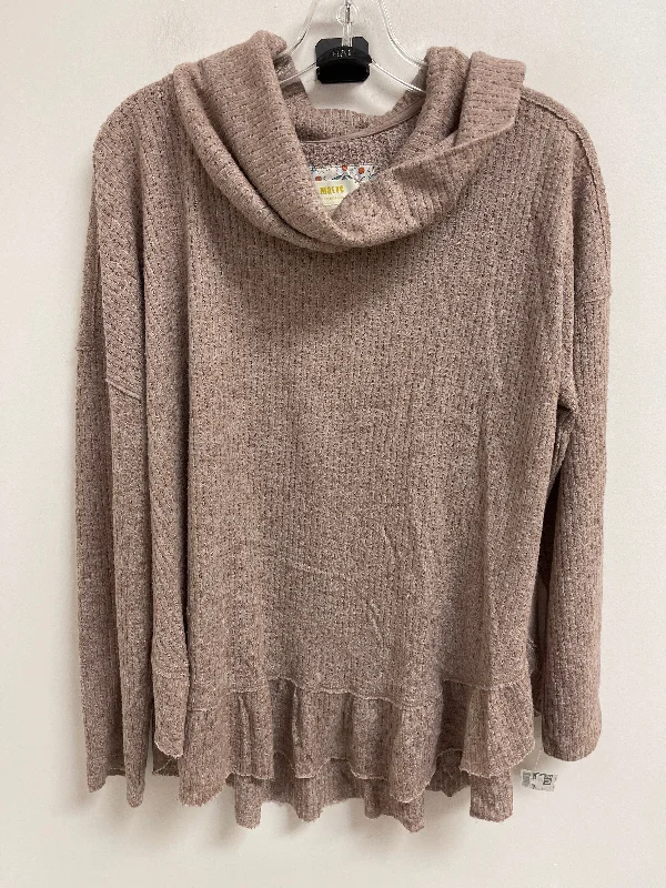 Top Long Sleeve By Maeve In Tan, Size: L