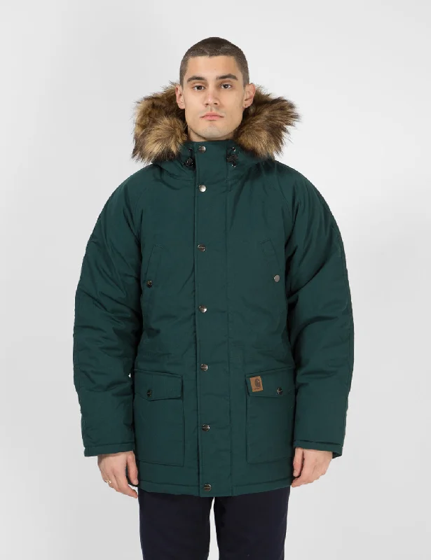 Carhartt-WIP Trapper Parka - Dark Fir Green / Black