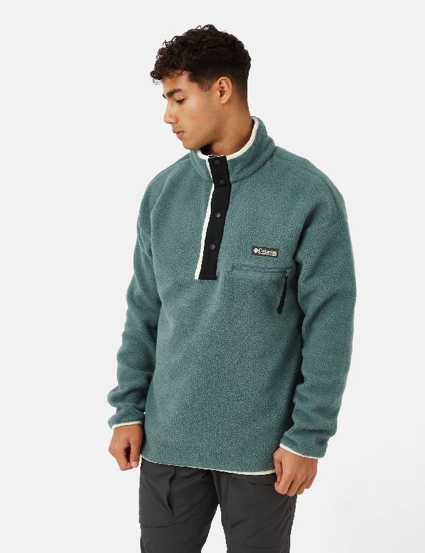 Columbia Helvetia Half Snap Fleece - Metal Grey/Chalk White