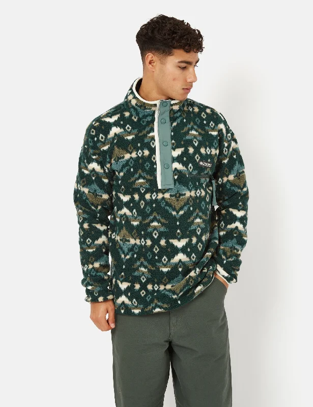 Columbia Helvetia Half Snap Fleece (Rocky Mountain Print) - Spruce Green