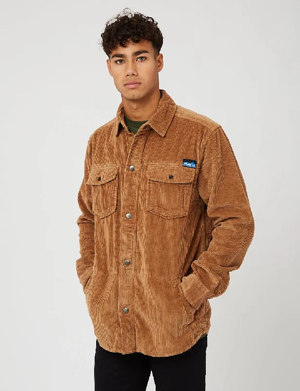 Kavu Petos Corduroy Overshirt - Pebble Brown