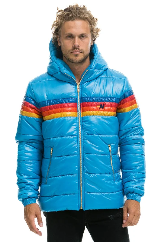 4 STRIPE LUXE TREKKER JACKET - GLOSSY OCEAN