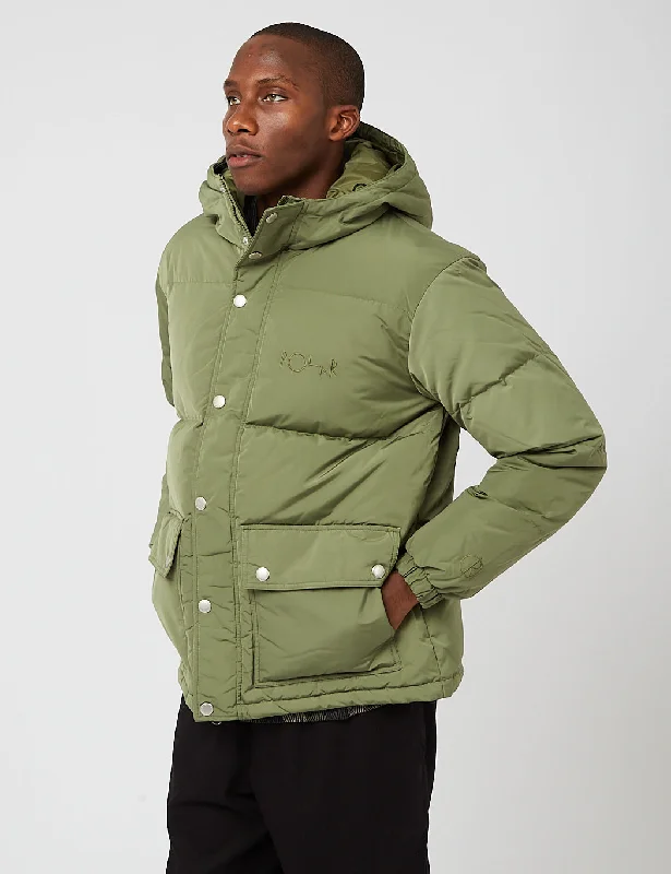 Polar Skate Co. Hood Puffer Jacket - Light Olive Green