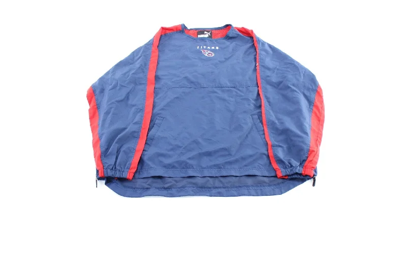 Puma Embroidered Tennessee Titans Windbreaker Pullover