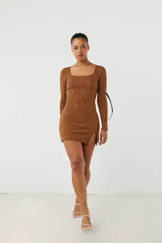 SQUARE NECK MINI DRESS