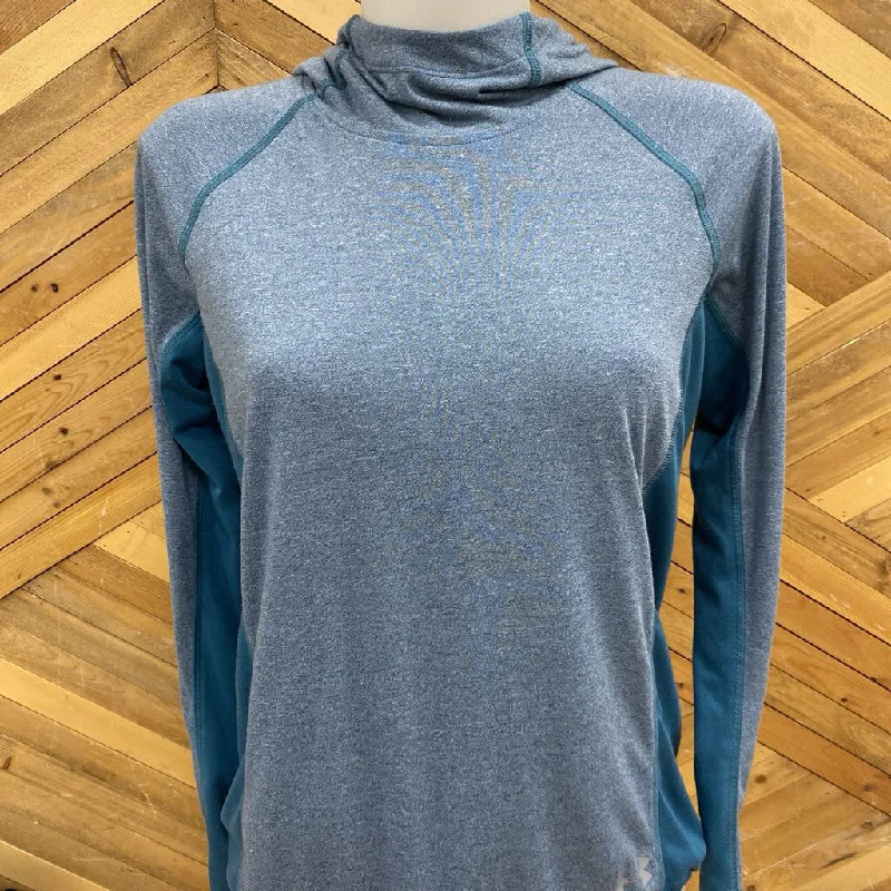 Under Armour - Women's L/S Hooded Shirt - MSRP $55: Blue-women-SM