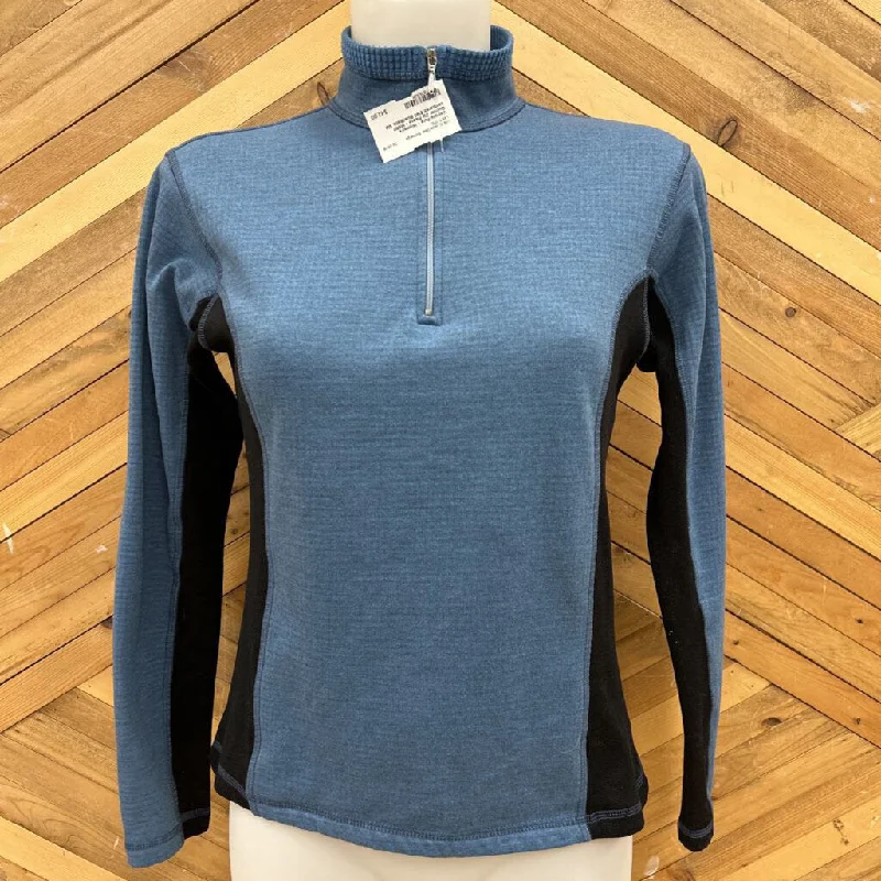 Valhalla Pure - Women's Quarter Zip Fleece - MSRP compared $140: Blue/Black-women-SM