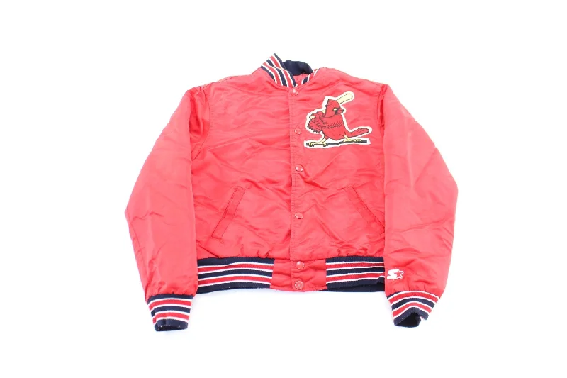 Youth Starter Embroidered Logo St. Louis Cardinals Bomber Jacket