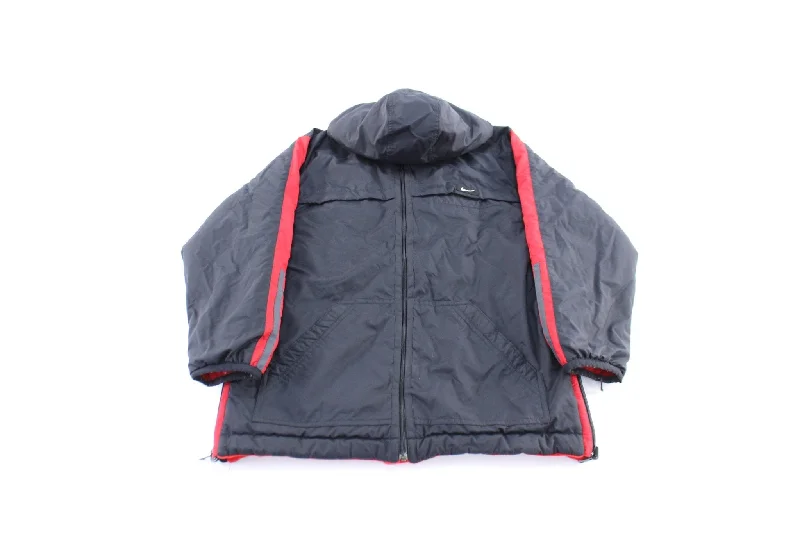 Youth Y2K Nike Embroidered Logo Black & Red Reversible Jacket