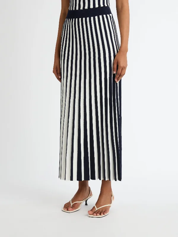 MONICA STRIPE KNIT SKIRT