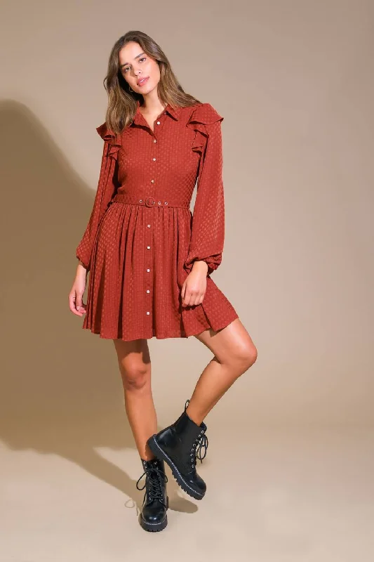 CALL IT LOVE WOVEN MINI DRESS