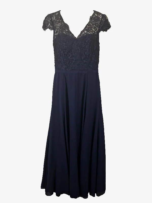 Review Elegant Lace Evening Maxi Dress Size 10