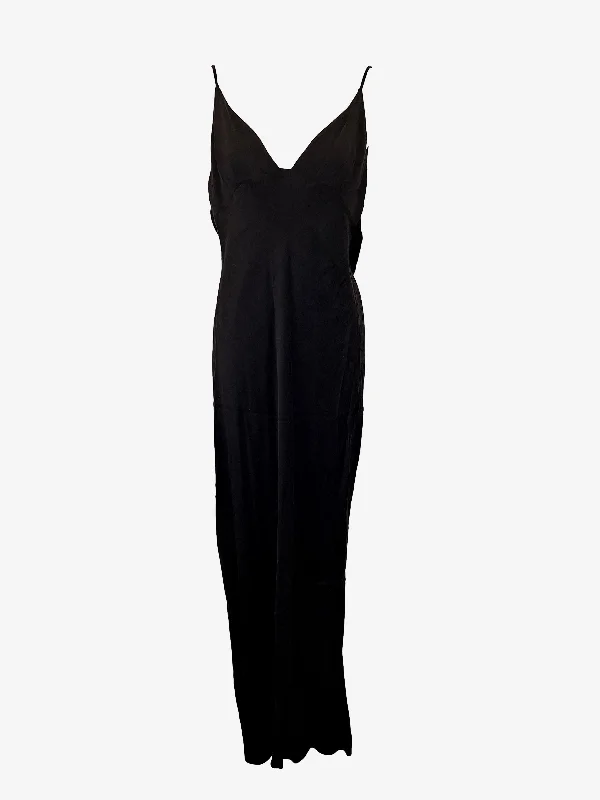 Shona Joy Bias Cut Textured Slip Evening Maxi Dress Size 14