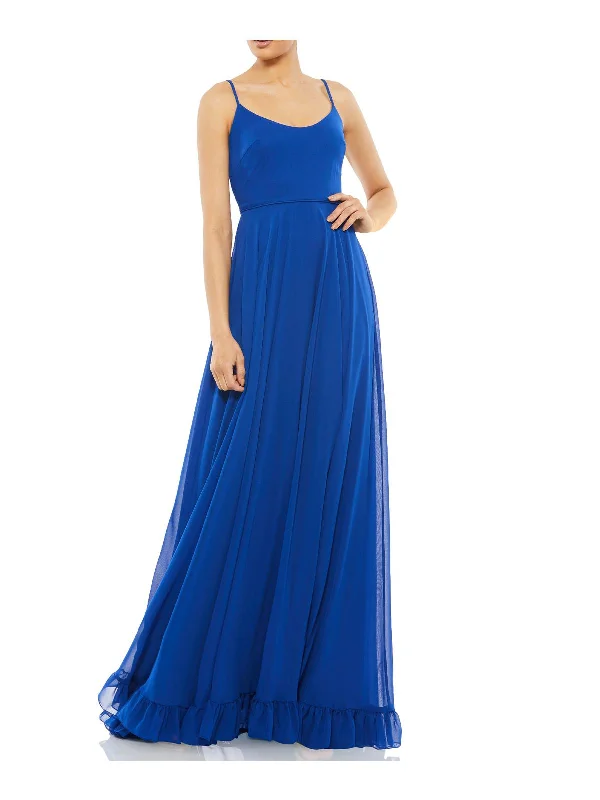 Womens Chiffon Maxi Evening Dress