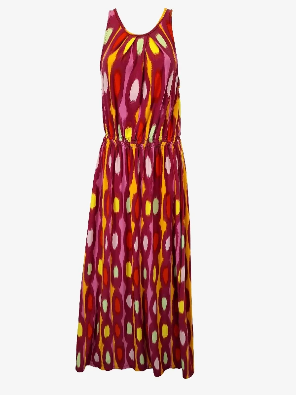 Howard Showers Relaxed Dotted Stretch Maxi Dress Size 10