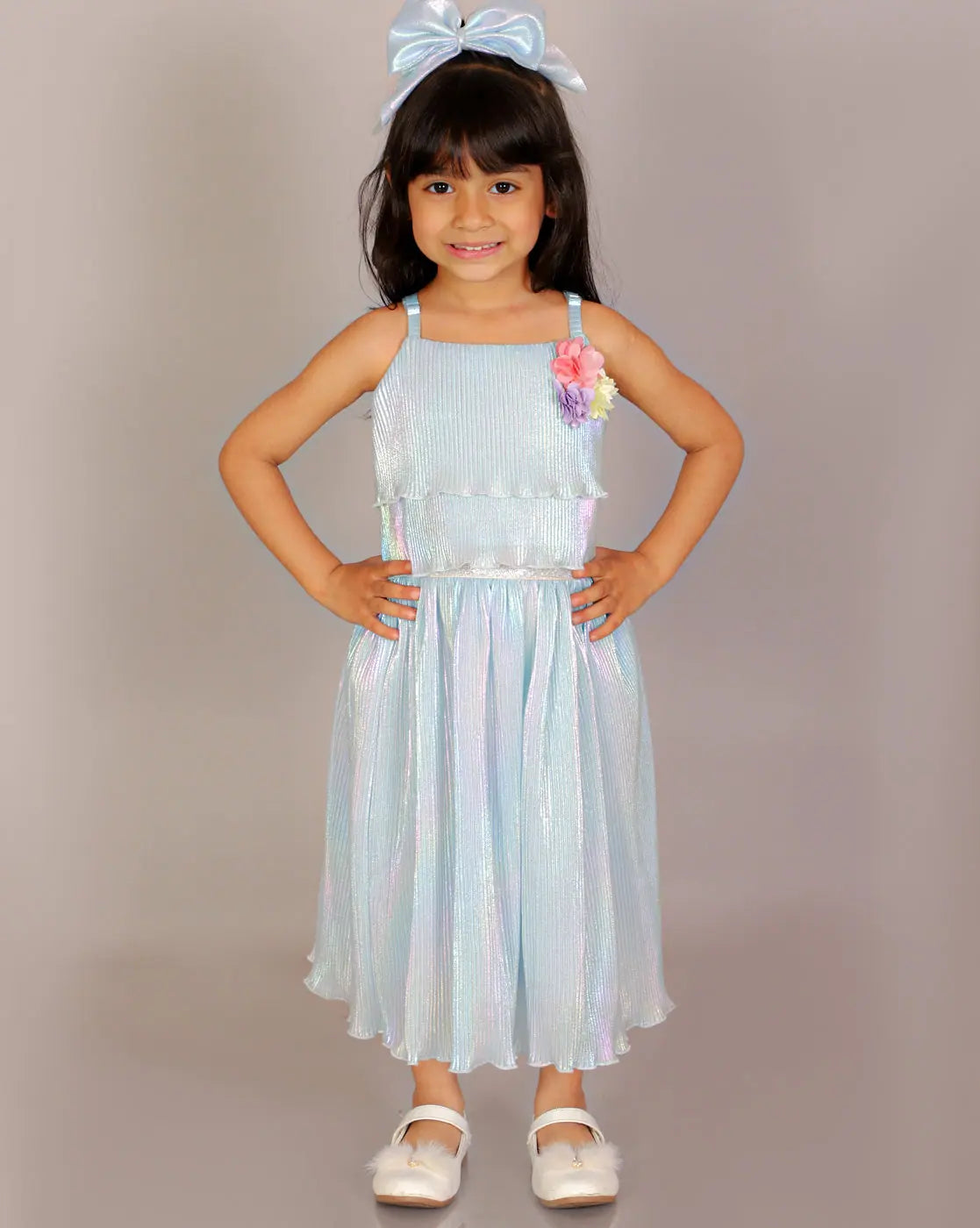 Lil Drama Girls Party Top With Skirt-CP-TSK-6035-3Y