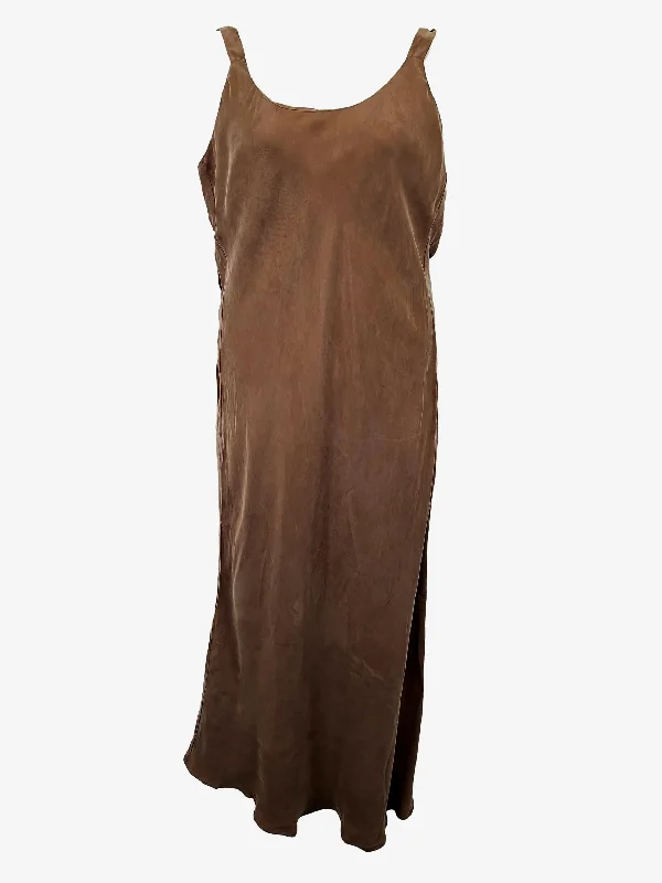 Nude Lucy Chocolate Slip Maxi Dress Size XXL