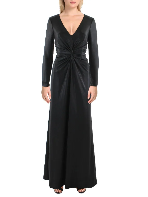 Womens Jersey Shimmer Evening Dress