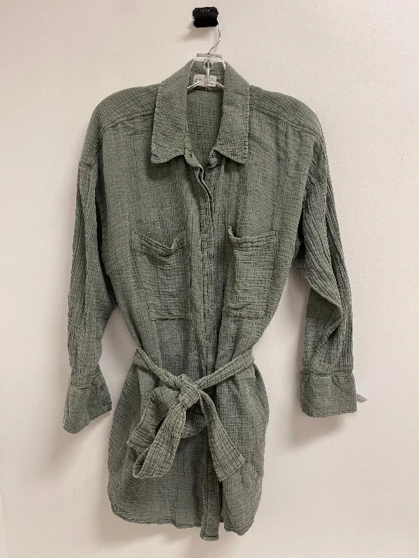 Blouse Long Sleeve By Wonderly In Green, Size: L