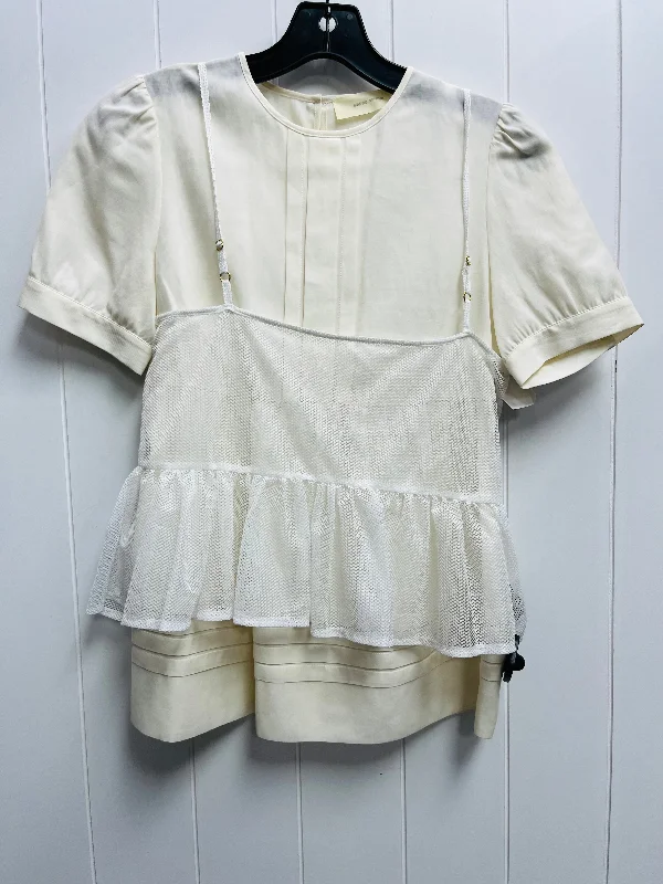 Blouse Short Sleeve By mauro grifoni  In White, Size: M