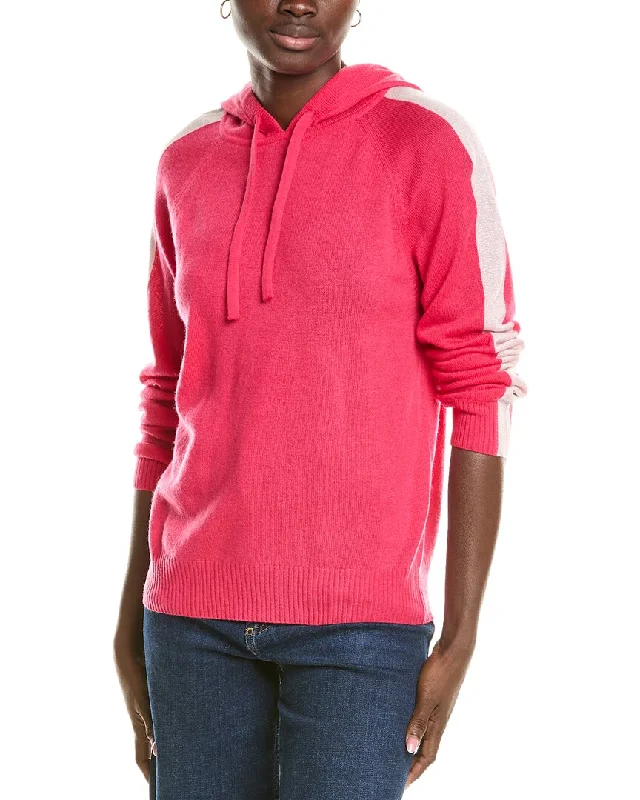 Brodie Cashmere Wool & Cashmere-Blend Lurex Stripe Hoodie