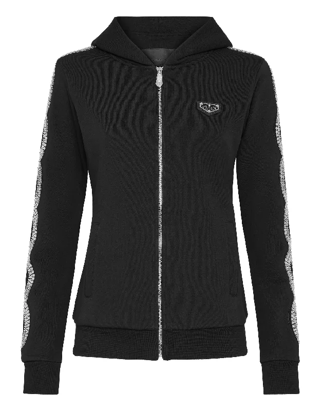 Hoodie sweatshirt Full Zip Crystal Cable