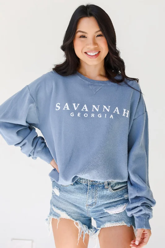 Light Blue Savannah Georgia Sweatshirt