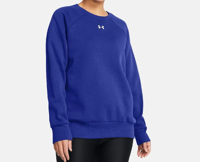 Rival Fleece Crew Sweatshirt In Royal Blue/white