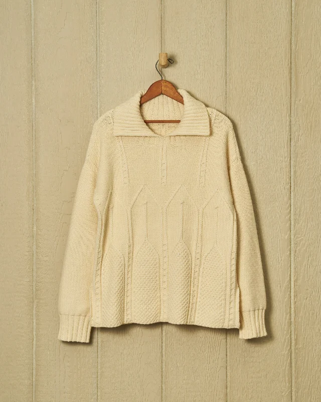 Shoreline Sweater in Egret