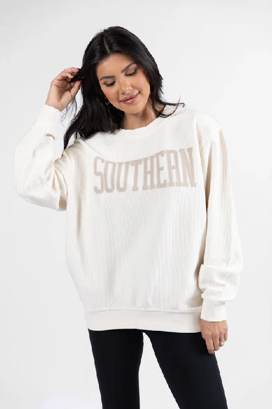 Southern Ivory Corded Graphic Sweatshirt